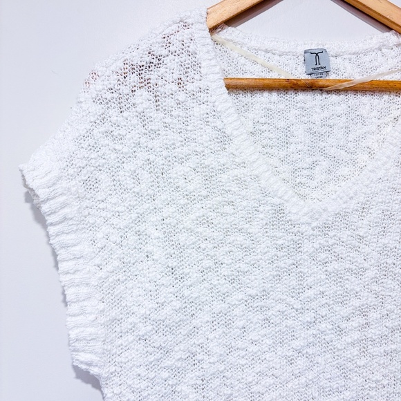 TRISTAN White knit top - Picture 3 of 6